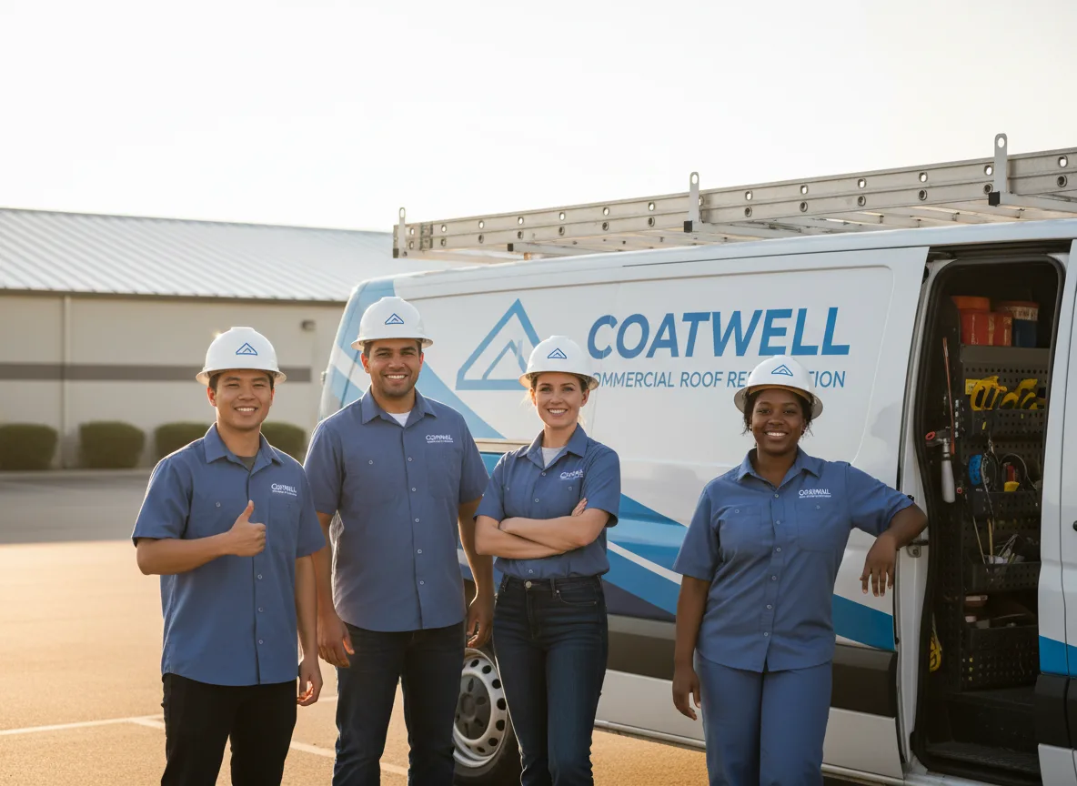 Commercial roof coating company in Martha, OK